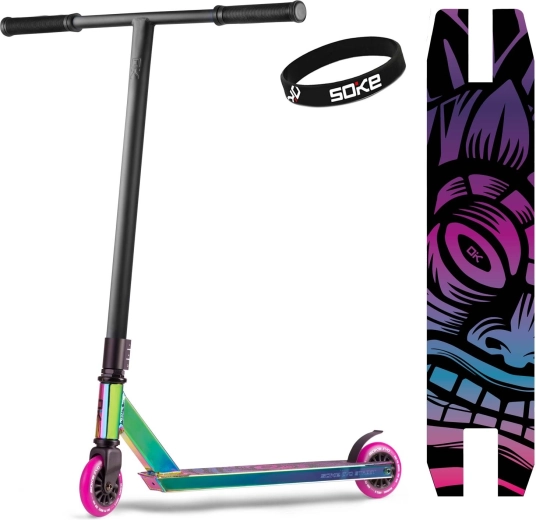 Soke Evo Street schwarze Neochrome Freestyle-Stunt-Scooter