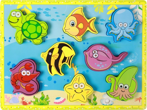 Holz-Steckpuzzle Unterwasserwelt