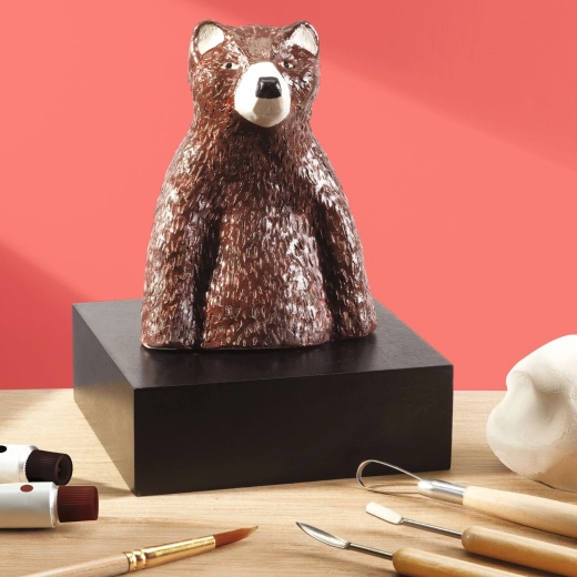 Atelier-Tonmodellier-Set – kreatives Set zur Herstellung eines Bären