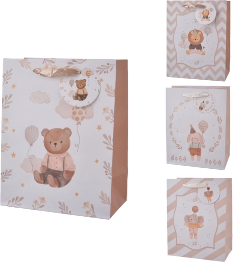 Geschenktasche MIMI beige (18 × 10 × 23 cm)