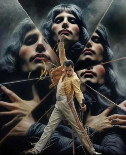 Malen nach Zahlen Freddie Mercury 40 × 50 cm