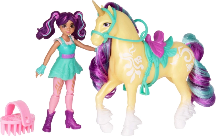 Einhorn Leaf mit farbiger Mähne und Sattel