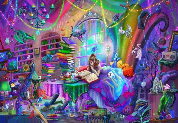 Puzzle BLUEBIRD Magisches Regenbogen-Atelier 1000 Teile
