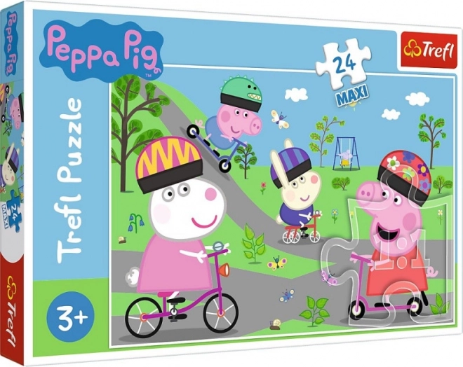 MAXI-Puzzle 24 Teile – Ein aktiver Tag mit Peppa