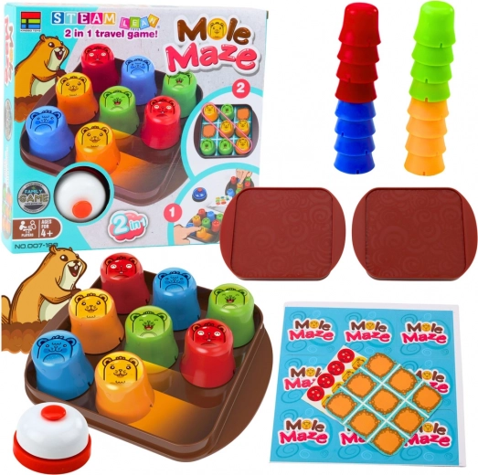 Spiel Mole Maze 2-in-1 – Speed Cups und Tic-Tac-Toe