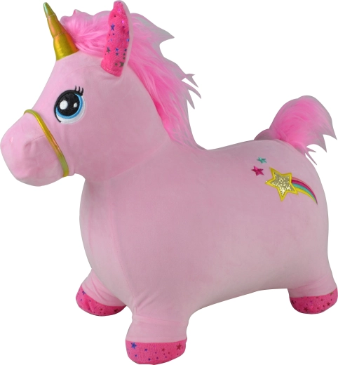 Hüpfender rosa Einhorn mit Sound