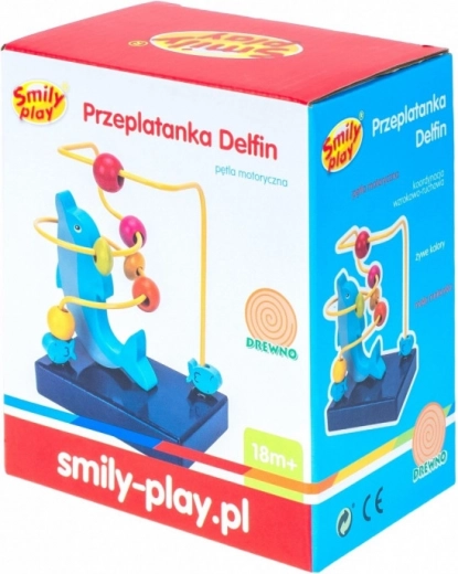 Holzlabyrinth mit Delfin