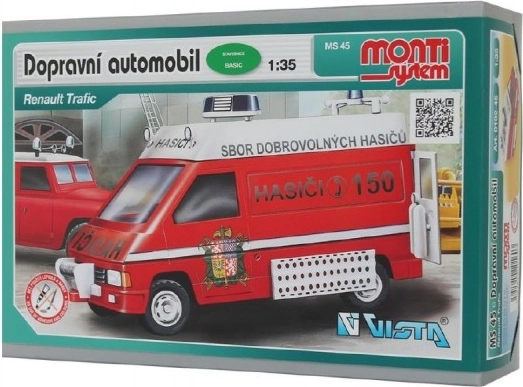 Bausatz Monti System MS 45 Einsatzfahrzeug Renault Trafic 1:35 in Schachtel 22x16x5cm
