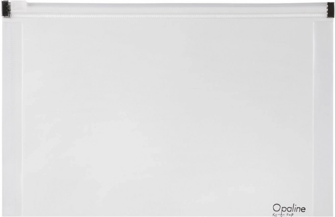 A4-Reißverschlusstasche Transparent Opaline