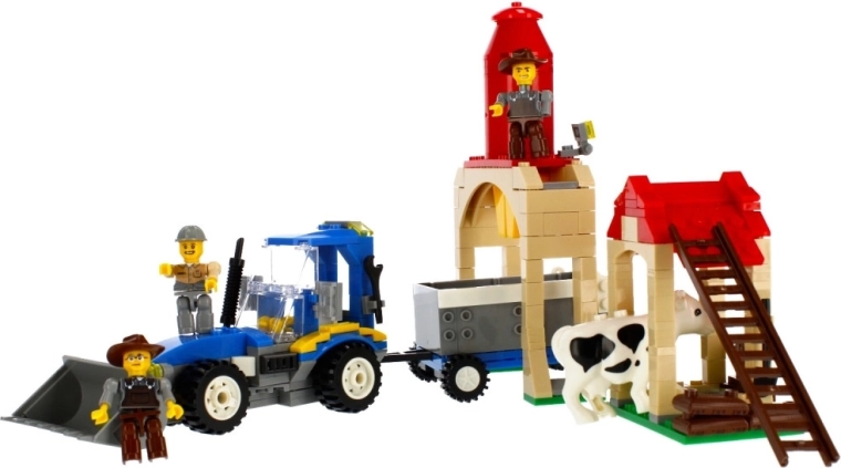 Traktor mit Frontlader und Anhänger