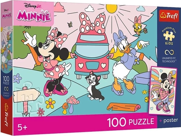 PremiumPlus Kinderpuzzle Minnie Mouse Rosa Abenteuer 100 Teile