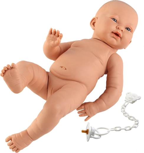 Llorens New Born Mädchen - Realistische Babypuppe weiße Ethnie mit Vollvinylkörper 45 cm