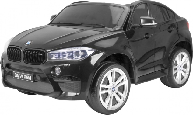 Elektrisches Auto BMW X6M XXL für 2 Kinder, lackiert, mit Fernsteuerung – Schwarz