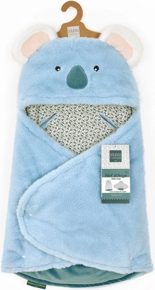 Plüschdecke mit Kapuze Yoca le Koala 70 cm