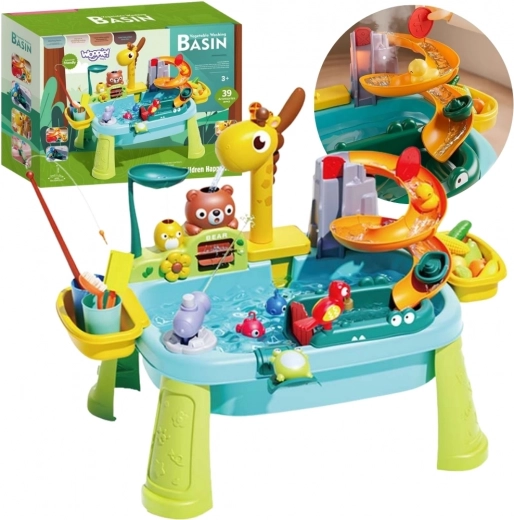 Woopie Wassertisch 4 in 1 Angeln Rutsche Giraffe
