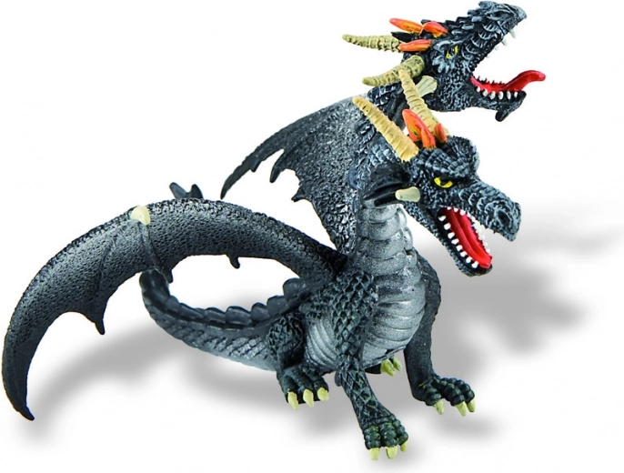 Bullyland Drache zweiköpfig grau