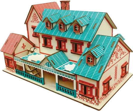 Woodcraft Holz 3D Puzzle Villa Narat