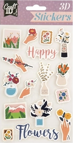 3D-Sticker Happy Flowers