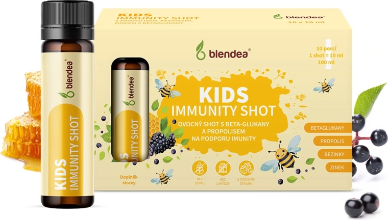 Blendea Immunity Shot Pro für Kinder mit Propolis und Beta-Glucanen 10 × 10 ml