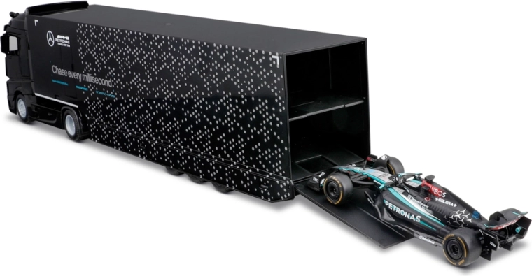 Öffnbarer Anhänger für realistischen F1-Transport