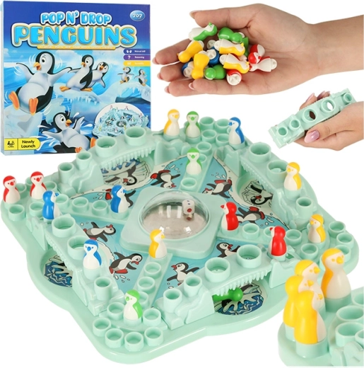 Familienspiel – Pinguinrennen mit Pop-up-Würfel