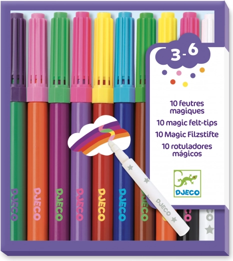 Djeco 10 magische Filzstifte