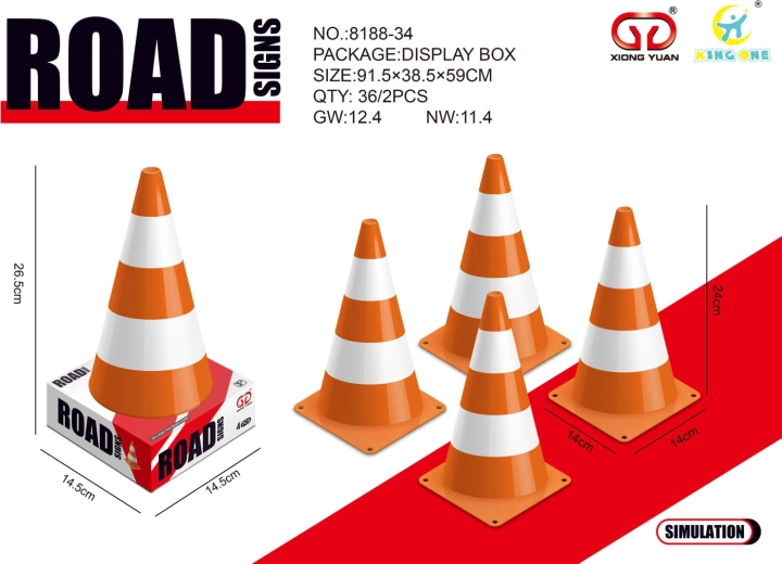 Set aus Verkehrskegeln