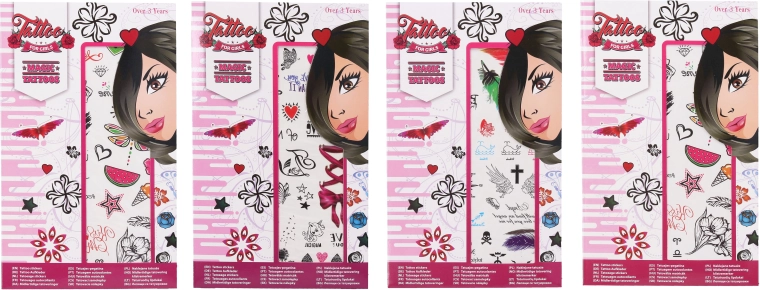 Temporäre Tattoos für Mädchen – 2 Bögen