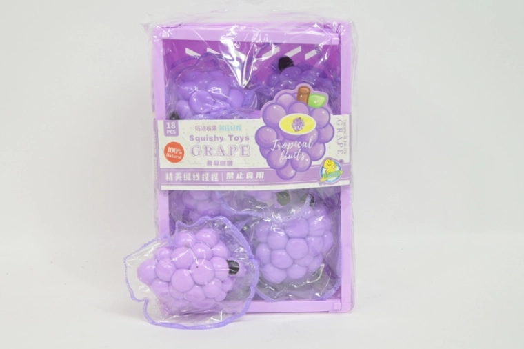 Gniotek Traube (Traubenwein) – Anti-Stress-Knet-/Squishy-Masse, 18 Stk.