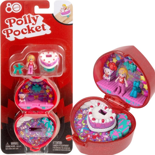 Polly Pocket Jubiläums-Herzkompakt zum 80. Jubiläum von Mattel