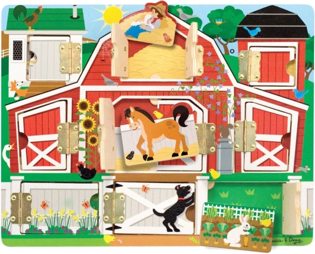 Holzhof mit Türen Hide & Seek von Melissa & Doug