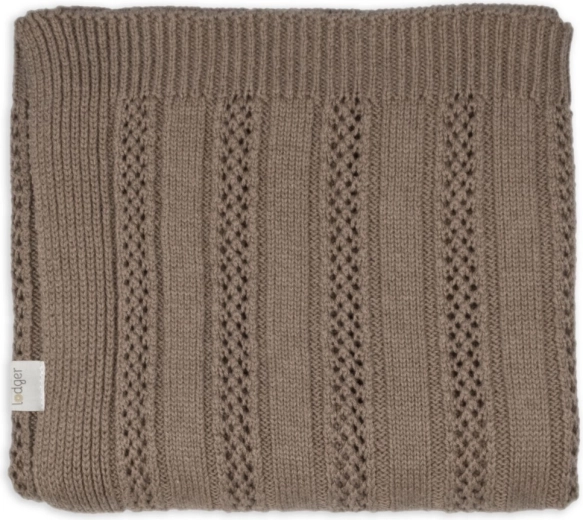 Lodger gestrickte Decke für Neugeborene Merino Tan Buffalo