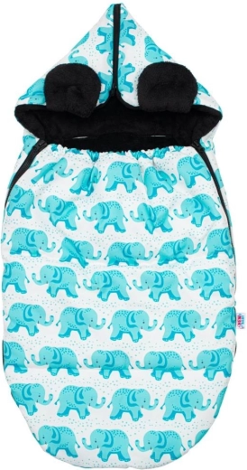 Luxuriöser Fußsack NEW BABY Elefanten