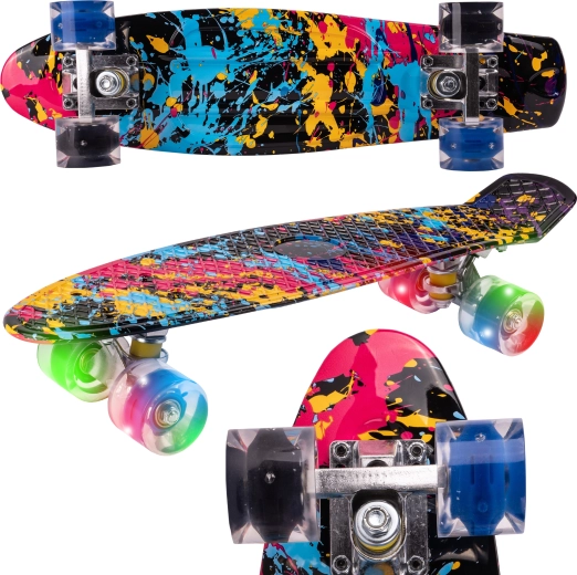 Fiszka-Skateboard mit leuchtenden Rollen Paint 22"