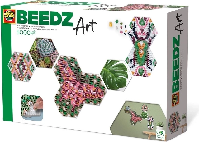 SES Creative Beedz Bügelperlen mit botanischem Motiv, 3D, 5000 Stück