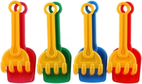 Teddies Sand-Set – Schaufel und Harke (Farbmix)
