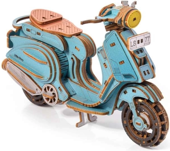 Little Story 3D-Holzpuzzle Roller Sting blau