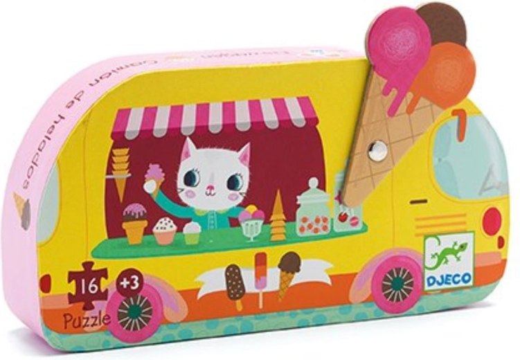 Djeco Puzzle Eiswagen unterwegs – 16 Teile