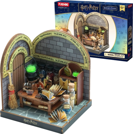 Puremind Harry Potter faltbares 3D-Holzmodell – Zaubertrankunterricht (DIY-Diorama)