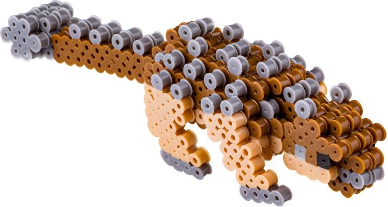 3D-Modell eines Ankylosaurus aus Bügelperlen