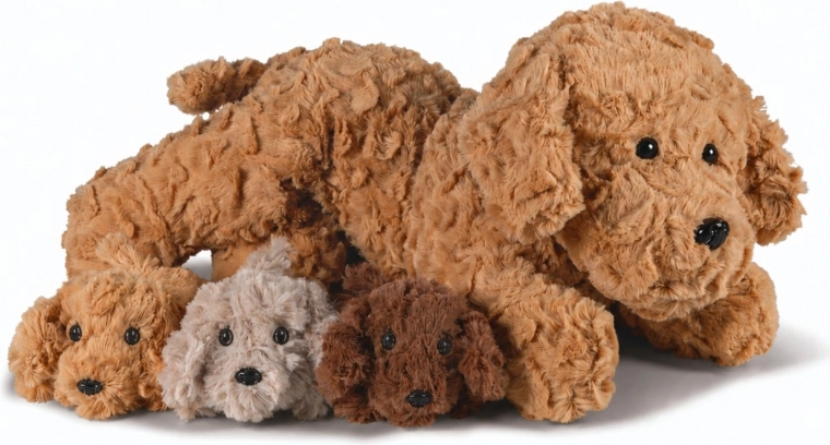 Cozy Noxxiez Welpen mit Mama – Plüsch-Set