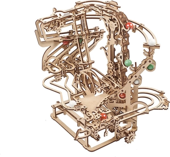 Mechanische Holzkugelbahn UGEARS mit Kettenantrieb – 3D-Puzzle