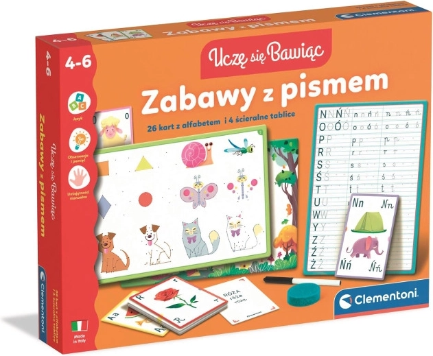 Spielereien mit Schrift – Lernspiel mit abwischbaren Tafeln und Karten