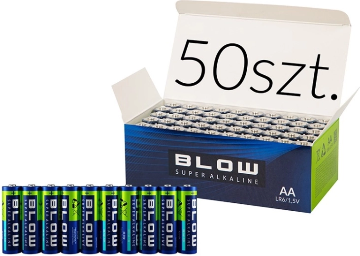 Alkaline Batterien AA (LR6) BLOW super alkaline – 50 Stück
