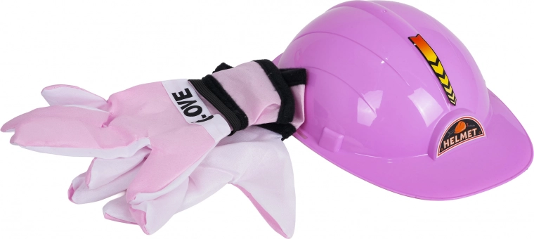 Sicherheitshelm und Handschuhe