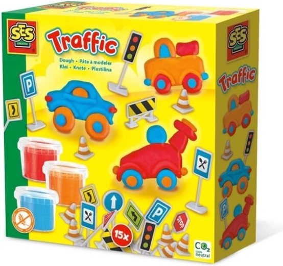 SES Creative Knetmasse Verkehrsset