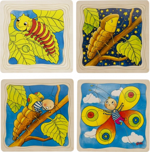 Entwicklungspuzzle aus Holz Schmetterling GOKI