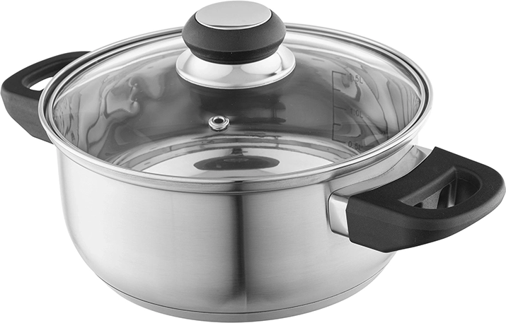 Glasdeckel für einfache Kontrolle beim Kochen