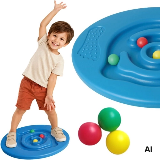 Woopie Balanceboard mit Labyrinth und Bällen – 1 Stück