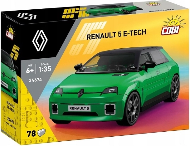 COBI Renault 5 E‑Tech Electric – grünes Klemmbausteinmodell